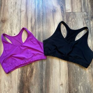 Old Navy Black and Purple Sports Bras